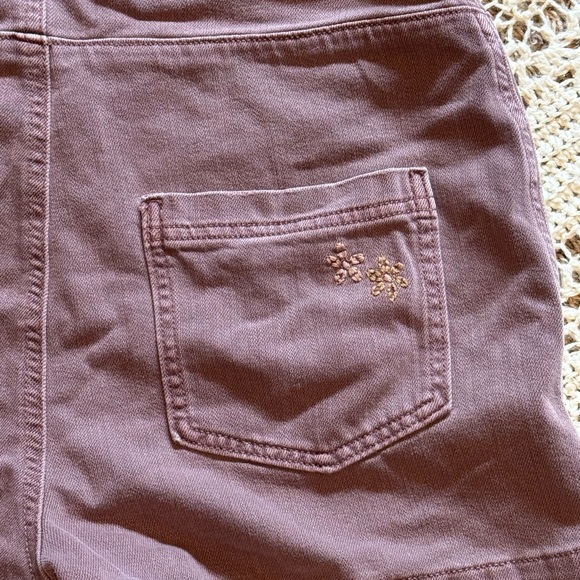 Aerie Brown Purple Women's Overall Shorts Size XS Adjustable Straps Pockets - Picture 8 of 8